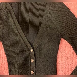 New Bebe black, long sleeve, button up shirt  w/ a hint of sparkle